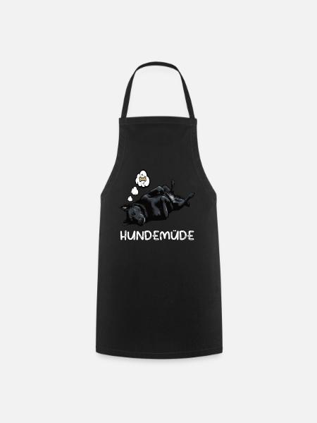 Hundemüde Schwarzer Schäferhund Schäferhundhalter - Kochschürze - Schwarz