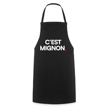 C’est mignon - Tablier de cuisine - noir - Devant - AI Model Male 185 dark (185cm)
