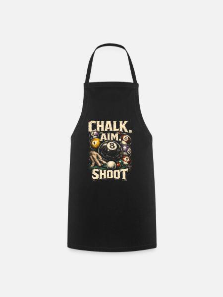 8-Ball Billard Chalk Aim Shoot - Kochschürze - Schwarz