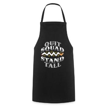 Non-smoker Ex Smoker Quit Squad - Cooking Apron - black - Front - AI Model Male 185 dark (185cm)