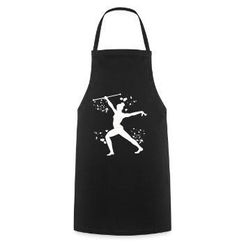 Gymnastin Mit Taktstock Rhythmische Sportgymnastik - Kochschürze - Schwarz - Vorne - AI Model Male 185 dark (185cm)