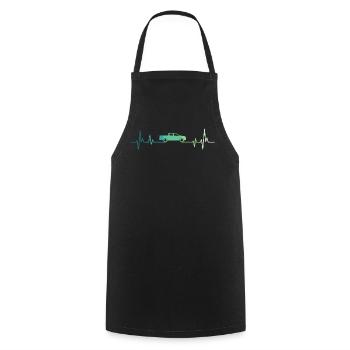 Pick-up heartbeat off-road car - Cooking Apron - black - Front - AI Model Male 185 dark (185cm)