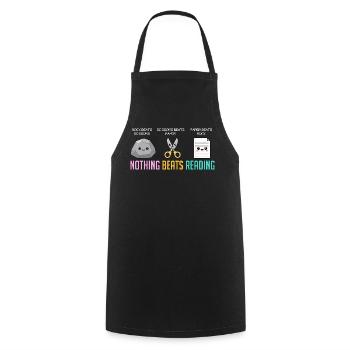 Nothing Beats Reading Book Rock Paper Scissor - Cooking Apron - black - Front - AI Model Male 185 dark (185cm)