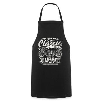 60th Birthday 60 Years Vintage Motorcycle Gift - Cooking Apron - black - Front - AI Model Male 185 dark (185cm)