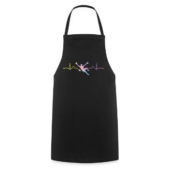 Boulderer Herzschlag Boulder Bouldern - Kochschürze - Schwarz - Vorne - AI Model Male 185 dark (185cm)