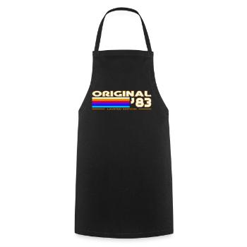 Originales 83 Rainbow Retro-Logo - Kochschürze - Schwarz - Vorne - AI Model Male 185 dark (185cm)