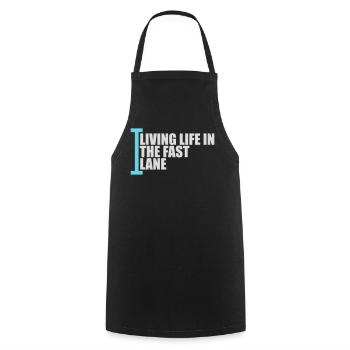 Life In The Fast Lane Float Funny Pool Saying - Cooking Apron - black - Front - AI Model Male 185 dark (185cm)