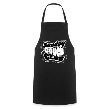 T-shirt Sunday Couch Club, design urbain streetwear - Tablier de cuisine - noir - Devant - AI Model Male 185 dark (185cm)
