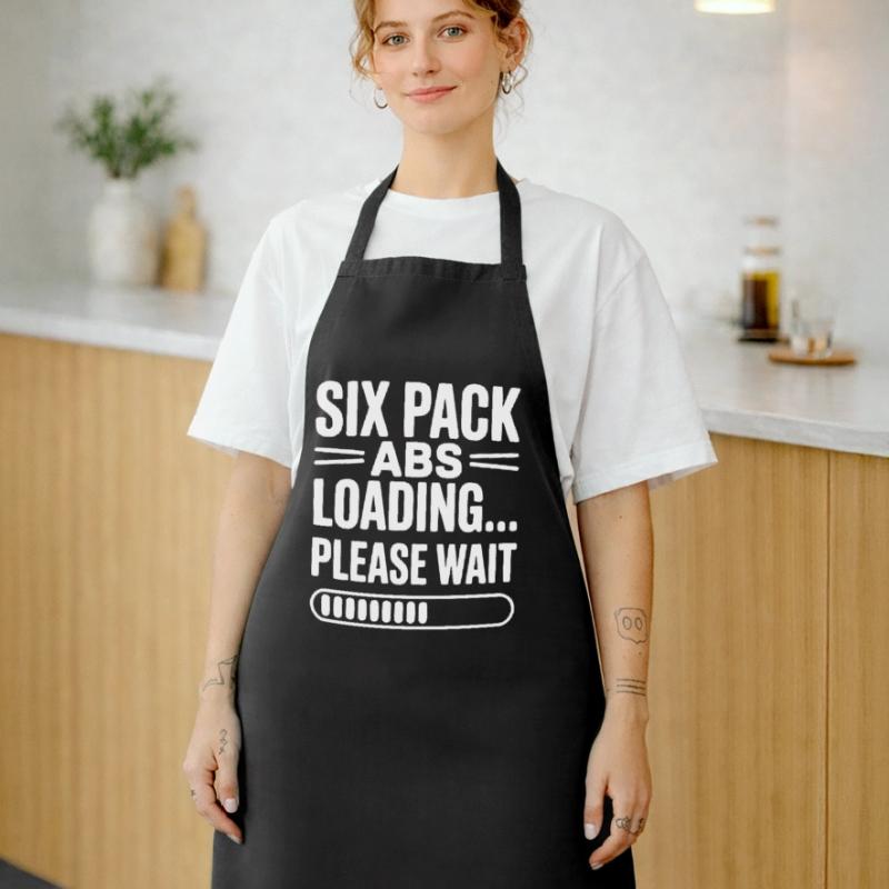Six Pack Abs Loading... Please Wait Cooking Apron