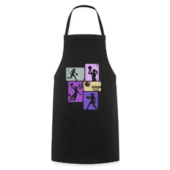 Basketball Girls Basketball Women - Cooking Apron - black - Front - AI Model Male 185 dark (185cm)