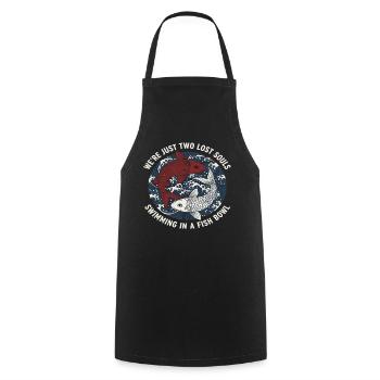 Koi Fisch Japan Tattoo Spruch - Kochschürze - Schwarz - Vorne - AI Model Male 185 dark (185cm)