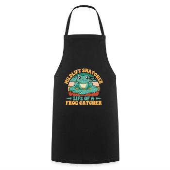 Frog Catcher Mildlife Snatcher Frog - Kochschürze - Schwarz - Vorne - AI Model Male 185 dark (185cm)