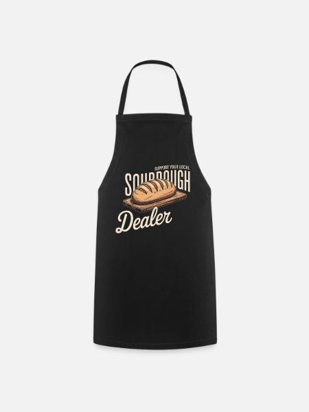 Lokales Logo des Sauerteighändlers - Kochschürze - Schwarz