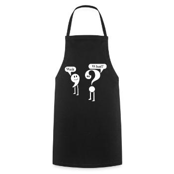 English Grammar Punctuation Teacher Student - Cooking Apron - black - Front - AI Model Male 185 dark (185cm)