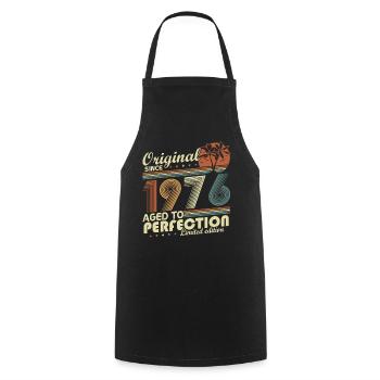 Original 1976 Vintage Retro Geburtstag Geschenk - Tablier de cuisine - noir - Devant - AI Model Male 185 dark (185cm)