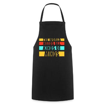 Le monde a besoin de toutes sortes d’esprits inspirants - Tablier de cuisine - noir - Devant - AI Model Male 185 dark (185cm)