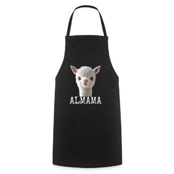 Almama Sweet Alpaca Mom Mother's Day Llama Mom Mom - Cooking Apron - black - Front - AI Model Male 185 dark (185cm)