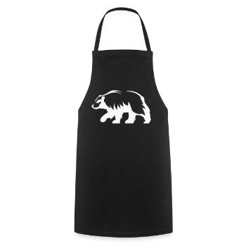 Bär Silhouette - Kochschürze - Schwarz - Vorne - AI Model Male 185 dark (185cm)