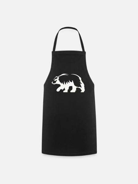 Bär Silhouette - Kochschürze - Schwarz