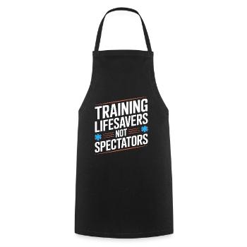 Paramedic Training Lifesavers Emergency Services - Kochschürze - Schwarz - Vorne - AI Model Male 185 dark (185cm)