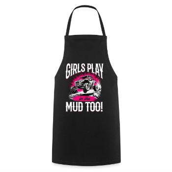 UTV Off Road Girl Woman 4 Wheeler Side by side - Cooking Apron - black - Front - AI Model Male 185 dark (185cm)