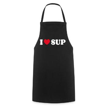 J’adore le paddle debout SUP, le paddle debout - Tablier de cuisine - noir - Devant - AI Model Male 185 dark (185cm)