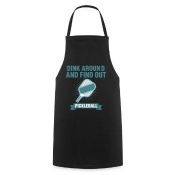 Pickleball S’amuse et découvre l’amour des joueurs - Tablier de cuisine - noir - Devant - AI Model Male 185 dark (185cm)