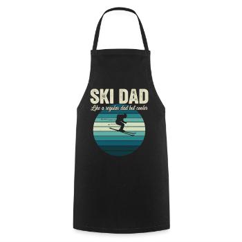 Funny Ski Dad Skier - Cooking Apron - black - Front - AI Model Male 185 dark (185cm)