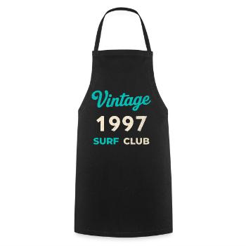 Vintage 1997 Surf Club Retro Geburtsjahr Geschenk - Kochschürze - Schwarz - Vorne - AI Model Male 185 dark (185cm)