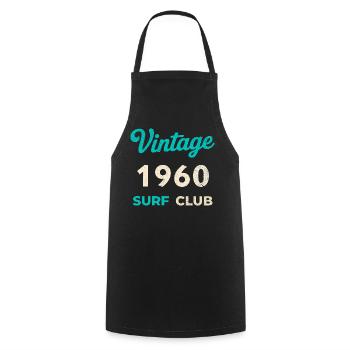 Vintage 1960 Surf Club Retro Geburtsjahr Geschenk - Kochschürze - Schwarz - Vorne - AI Model Male 185 dark (185cm)