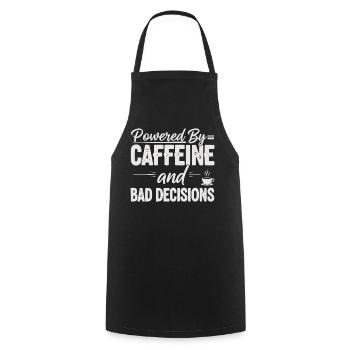 Alimentation par la caféine, maman, maman - Tablier de cuisine - noir - Devant - AI Model Male 185 dark (185cm)