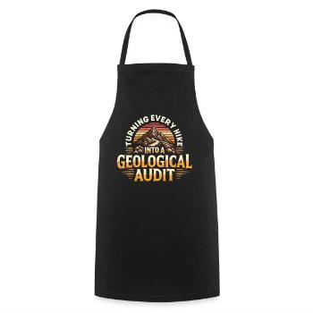 Hike as a rock check | Geology Humor - Cooking Apron - black - Front - AI Model Male 185 dark (185cm)