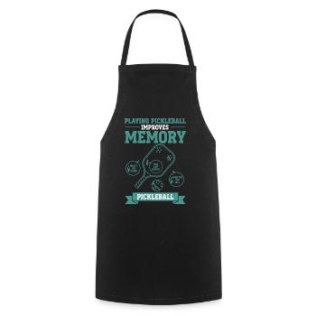 Pickleball Playing Pickleball Improves Memory - Cooking Apron - black - Front - AI Model Male 185 dark (185cm)