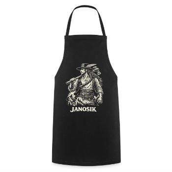 Janosik Polish Highland Legend - Cooking Apron - black - Front - AI Model Male 185 dark (185cm)