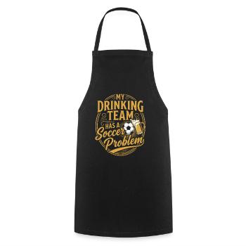 Chemise de bière de football Cadeau drôle Fan de football - Tablier de cuisine - noir - Devant - AI Model Male 185 dark (185cm)