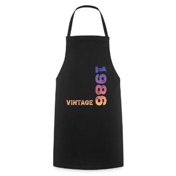 Millésime 1986 - Tablier de cuisine - noir - Devant - AI Model Male 185 dark (185cm)