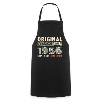 1956 Vintage Rétro Cadeau D'anniversaire - Tablier de cuisine - noir - Devant - AI Model Male 185 dark (185cm)
