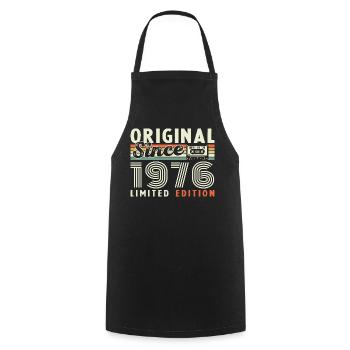 1976 Vintage Retro Geburtstagsgeschenk - Kochschürze - Schwarz - Vorne - AI Model Male 185 dark (185cm)