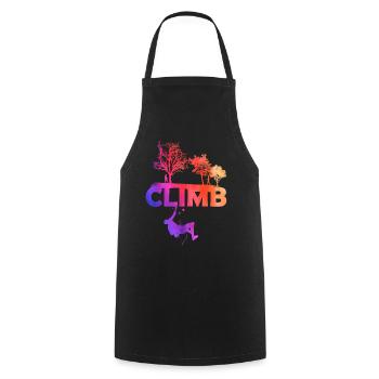 Silhouette de la pente de montée - Tablier de cuisine - noir - Devant - AI Model Male 185 dark (185cm)