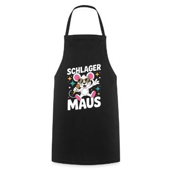Schlager Maus Party Crew JGA Frauen Schlagermaus - Kochschürze - Schwarz - Vorne - AI Model Male 185 dark (185cm)