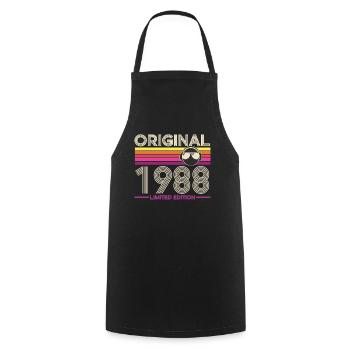 Original 1988 Retro Edition - Cooking Apron - black - Front - AI Model Male 185 dark (185cm)
