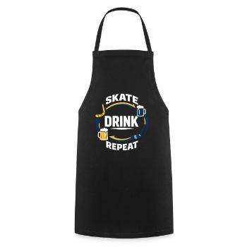 Ligue de la Bière Hockey Humour des joueurs drôles de hockey - Tablier de cuisine - noir - Devant - AI Model Male 185 dark (185cm)