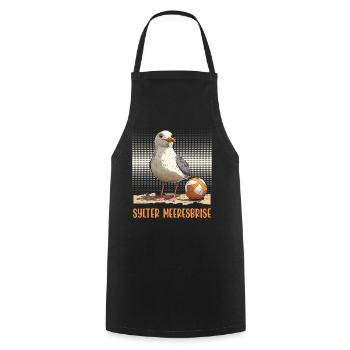 Nordsee Urlaub SYLTER MEERESBRISE Lustiges - Kochschürze - Schwarz - Vorne - AI Model Male 185 dark (185cm)