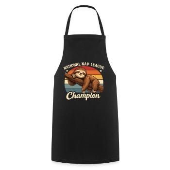 Nap Champion Sloth Shirt Funny Lazy Gift - Kochschürze - Schwarz - Vorne - AI Model Male 185 dark (185cm)