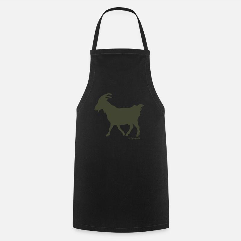 Scapegoat goat olive - Cooking Apron - black