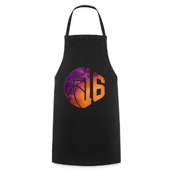 NUMÉRO 16 BASKETBALL 16E ANNIVERSAIRE - Tablier de cuisine - noir - Devant - AI Model Male 185 dark (185cm)
