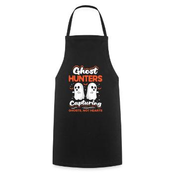 Dicton anglais d’Halloween de Chasseur de Fantômes - Tablier de cuisine - noir - Devant - AI Model Male 185 dark (185cm)