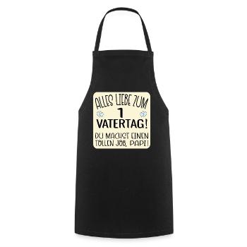 Erster Vatertag Papa Baby - Kochschürze - Schwarz - Vorne - AI Model Male 185 dark (185cm)
