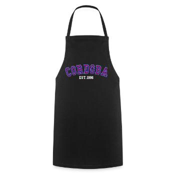 Cordoba Est 1996 - Cooking Apron - black - Front - AI Model Male 185 dark (185cm)