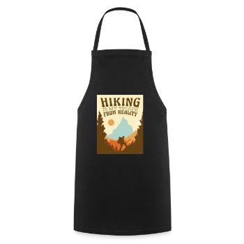 Hiking Mountaineering Hiking Saying - Cooking Apron - black - Front - AI Model Male 185 dark (185cm)